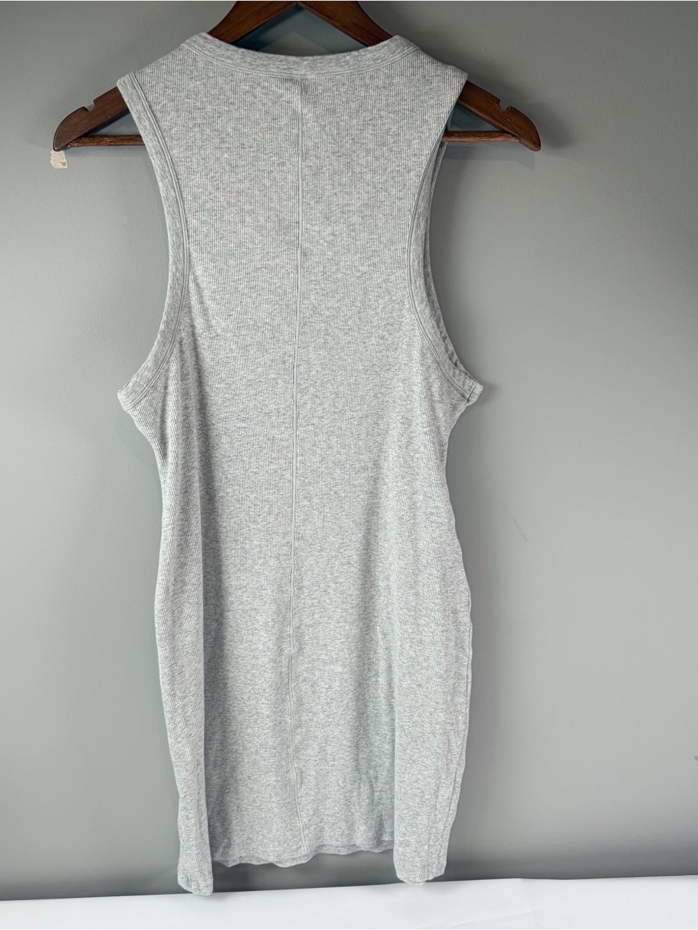 SKIMS Cotton Ribbed Heather Gray Tank Dress Women's Plus Size 3XL